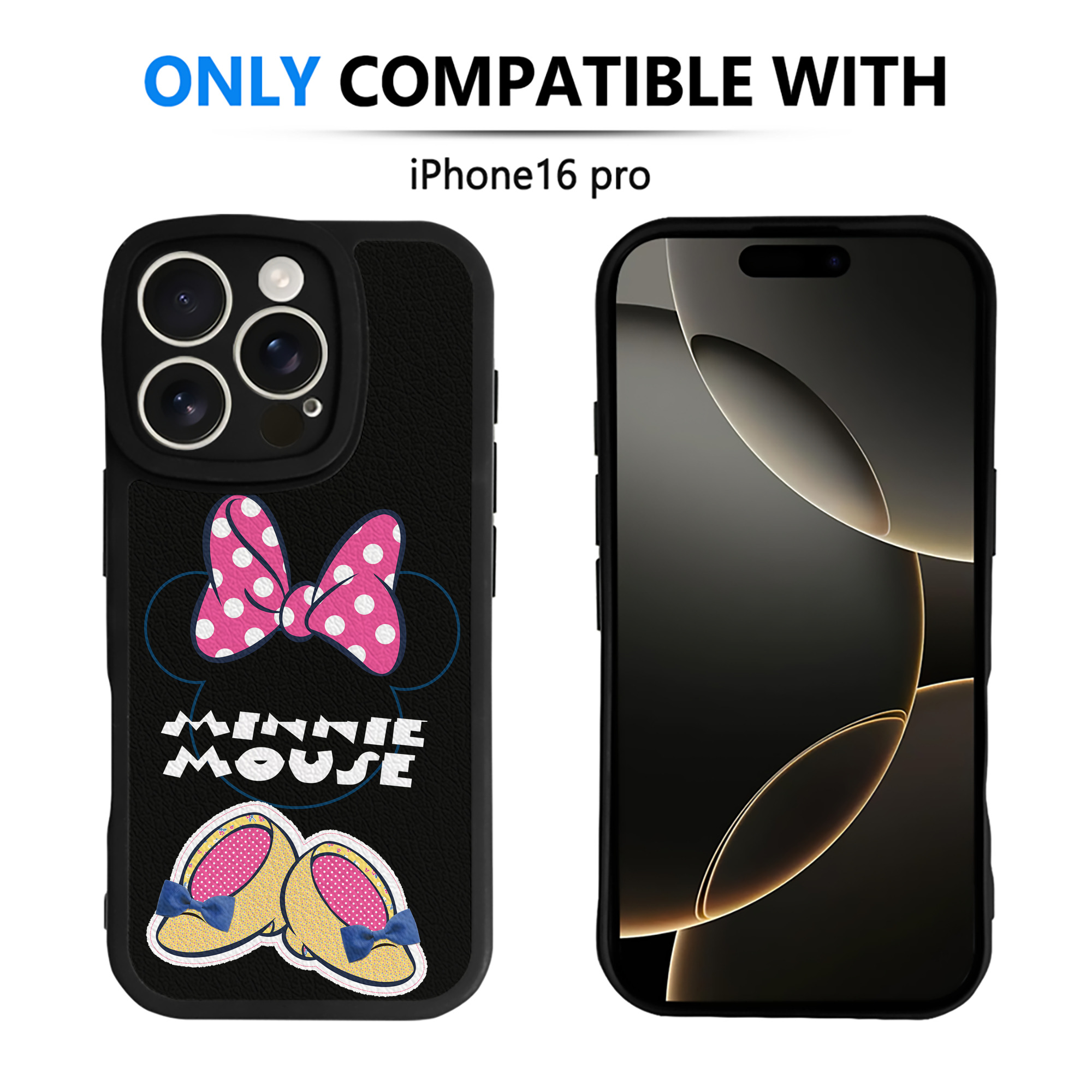 （画像用） ミッキーマウス Mickey Mouse 【iPhone 16シリーズ対応】シリコンスマホケース（レザー調） 材質：シリコン
